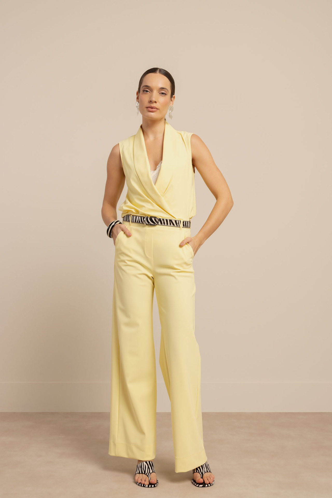 bonded trouser butter yellow